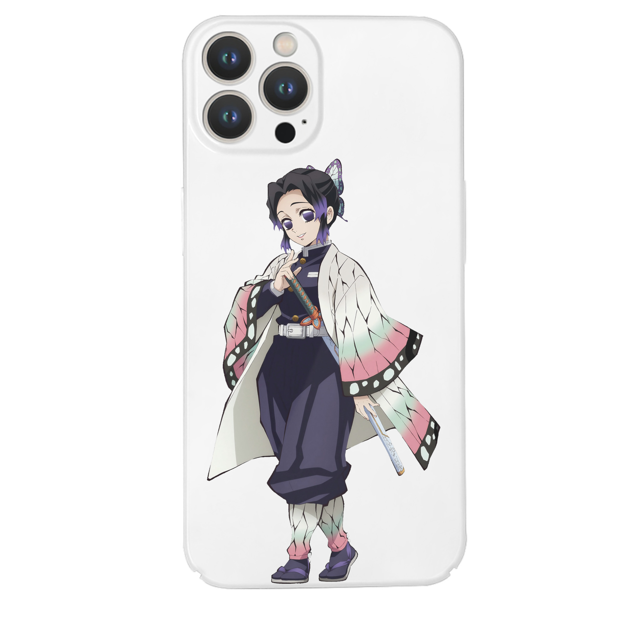 （画像用） 鬼滅の刃（きめつのやいば）蟲柱-胡蝶 しのぶ／こちょう しのぶ Kochou Shinobu 【iPhone 14シリーズ対応】ハードケース